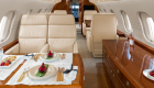 Bombardier Global XRS private jet internal dining photo