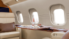 Bombardier Global XRS private jet internal office seating photo